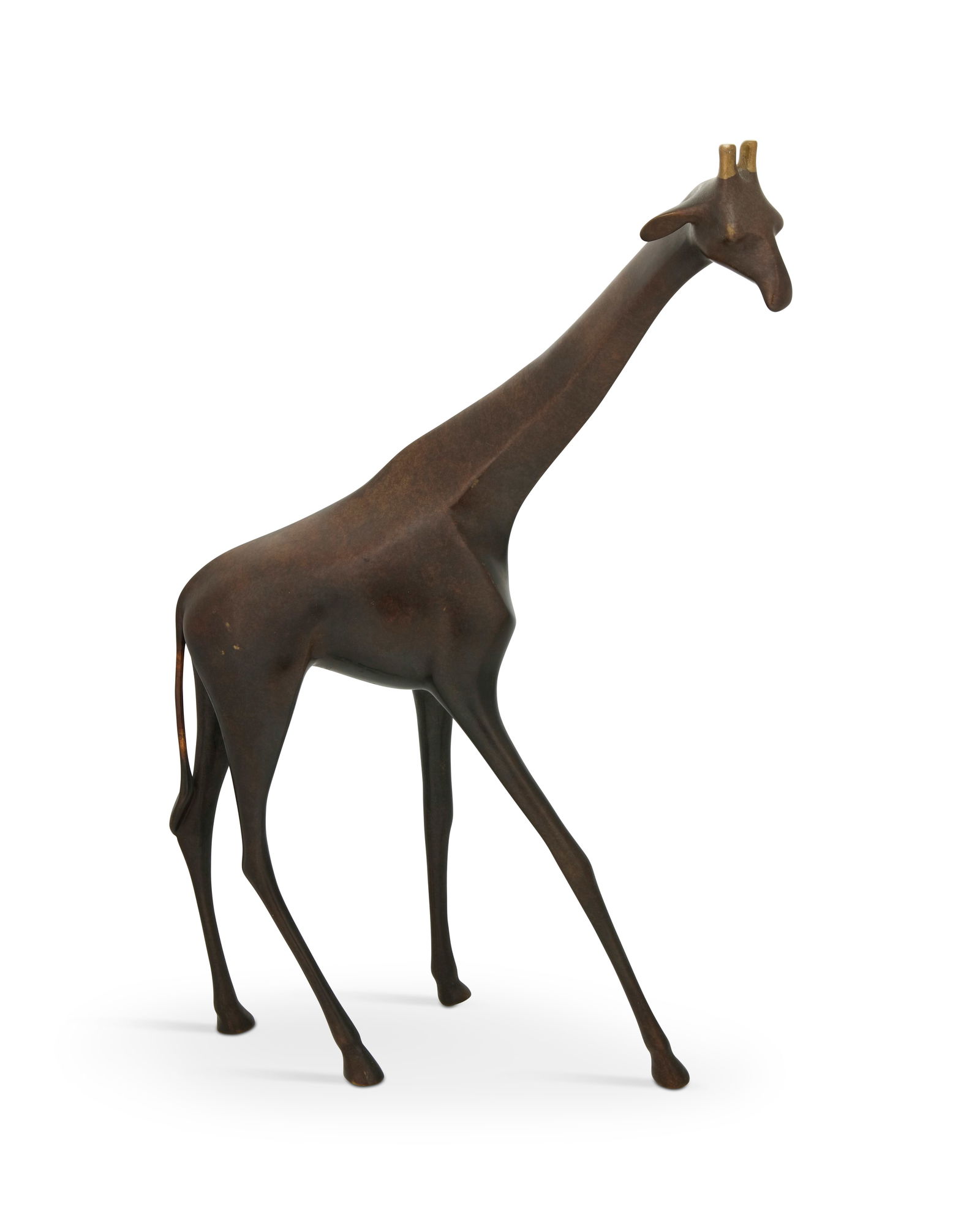 Loet Vanderveen (1921-2015), "Giraffe": Loet Vanderveen(1921-2015)"Giraffe"Patinated and polished bronzeEdition: 106/250Incised signature and number to underside: Loet ©17" H x 10.75" W x 6.5" D