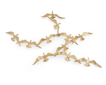 Bijan Bahar (20th century), A wall sculpture of birds in flight, mid/late 20th century