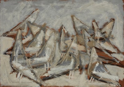 Stanley Mitruk (1922-2006), "Pigeons," 1951