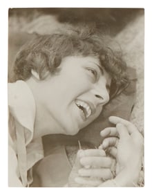 Edward Weston (1886-1958), "Monna Alfau Laughing," 1924, Silver gelatin on paper, Image/Sheet: 4" H