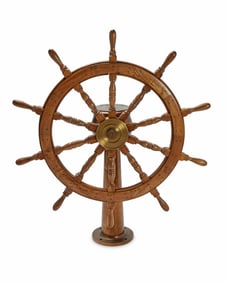 A Dake Engine Co. ship's wheel
