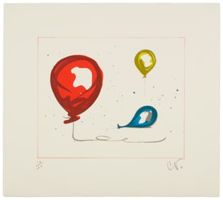 Claes Oldenburg (1929-2022), "Balloons," one plate from "Landfall Press 30th Anniversary Portfolio,"