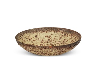 Gertrud and Otto Natzler (1908-1971 and 1908-2007), A "Volcanic" glazed earthenware bowl, mid-20th