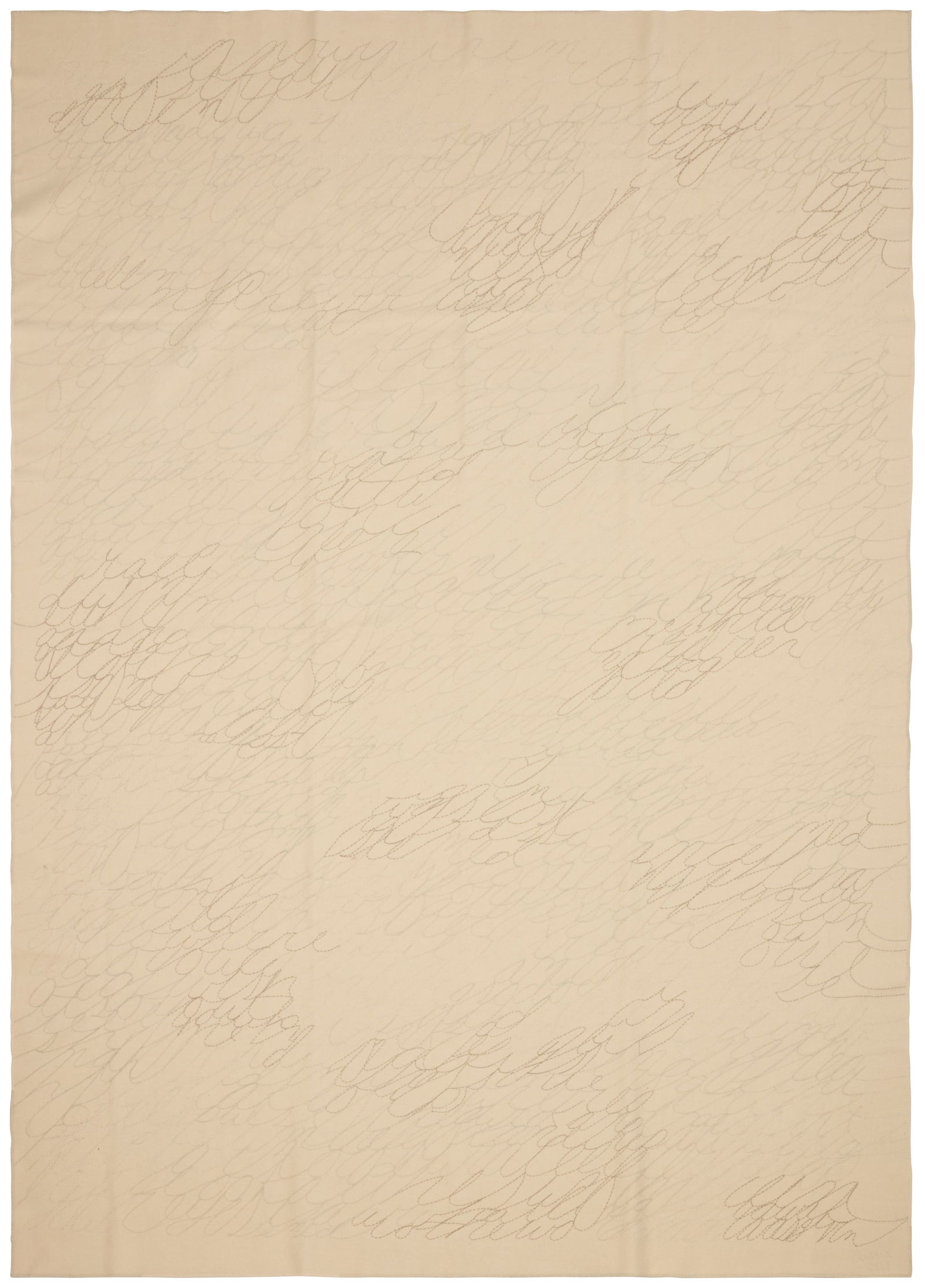 Ann Hamilton (b. 1956), "Awaken," 2000: Ann Hamilton(b. 1956)"Awaken," 2000Wool embroidered with cotton thread and a printed poem, housed in a clamshell caseEdition: 3/50Signed and numbered in pencil to attribution plaque: Ann Ham