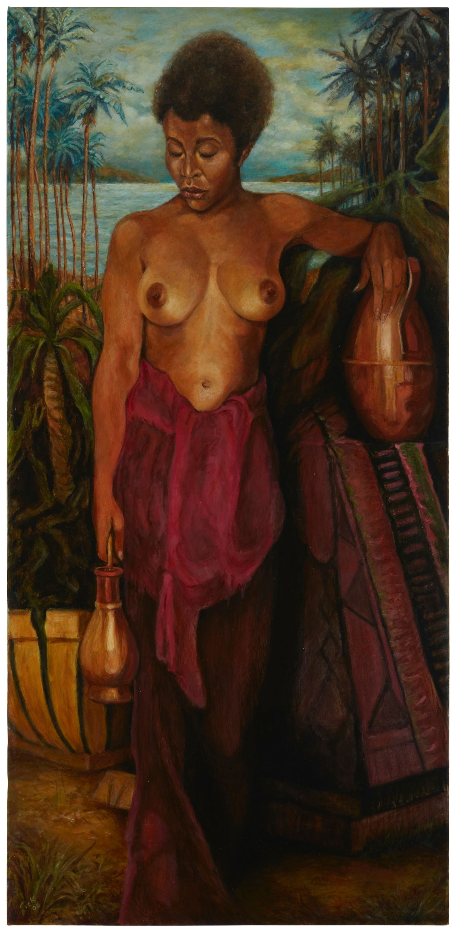 Ron Zick (1934-2024), Standing nude, 2006: Ron Zick(1934-2024)Standing nude, 2006Oil on canvasSigned and dated lower left: Zick50" H x 24" W