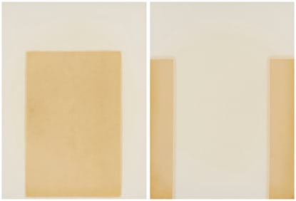Dario Escobar (b. 1971), "Yellow Composition No. 1," diptych, 2014