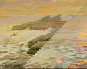 Henry E. Lovins (1883-1960), Rocks along the shore