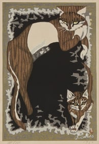 Jun'ichiro Sekino (1914-1988), "Cats," 1960