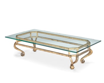 A Contemporary gilt-metal coffee table