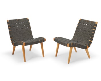 Jens Risom (1916-2016), A pair of lounge chairs for Knoll, late 20th/early 21st century