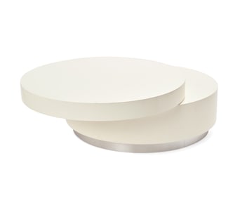 A Modern circular swivel coffee table
