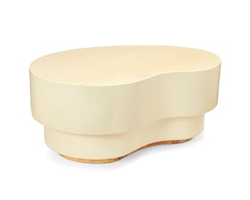 A Contemporary kidney-shaped coffee table
