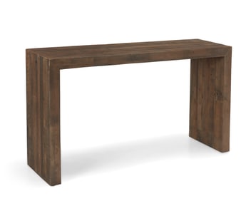 A West Elm waterfall console table