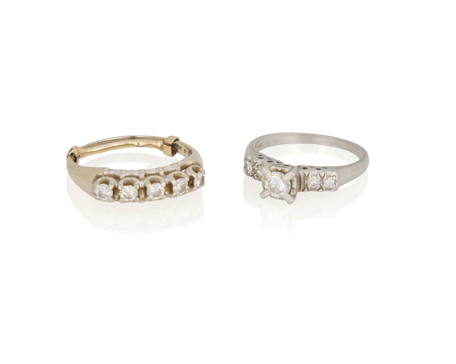 Two Gold, Platinum and Diamond Rings (1 of 2)