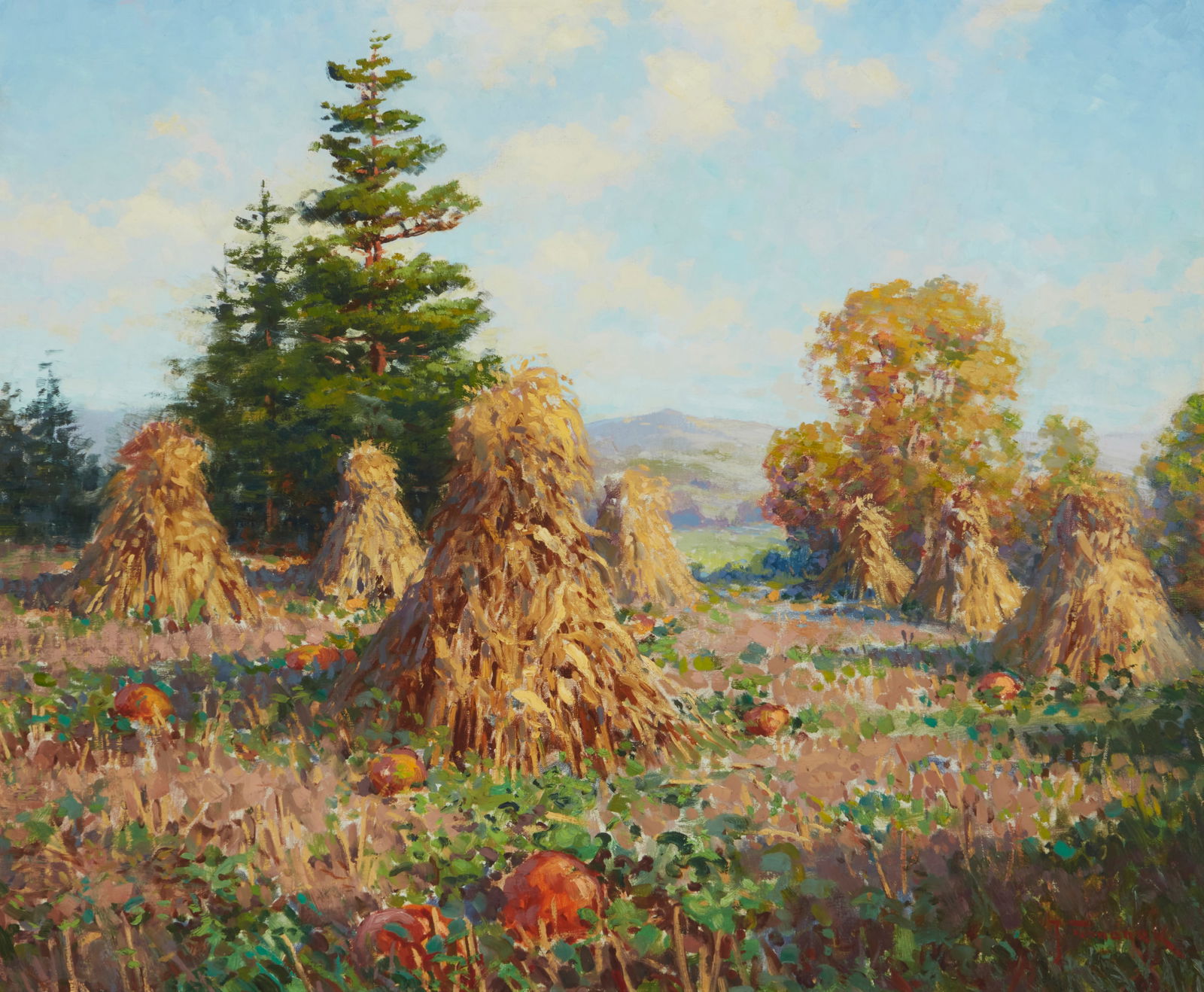 Joseph Tomanek (1879-1974), "Pumpkin Patch" (1 of 6)