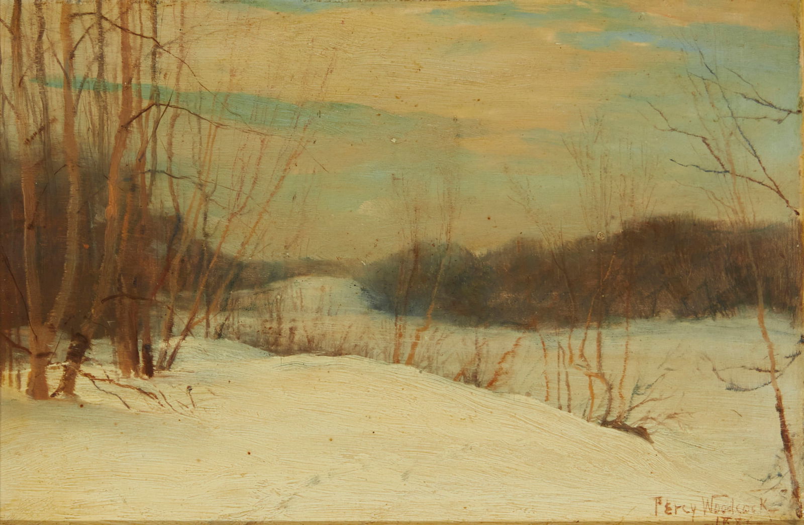 Percy Woodcock (1855-1936), Winter landscape, 1888 (1 of 5)