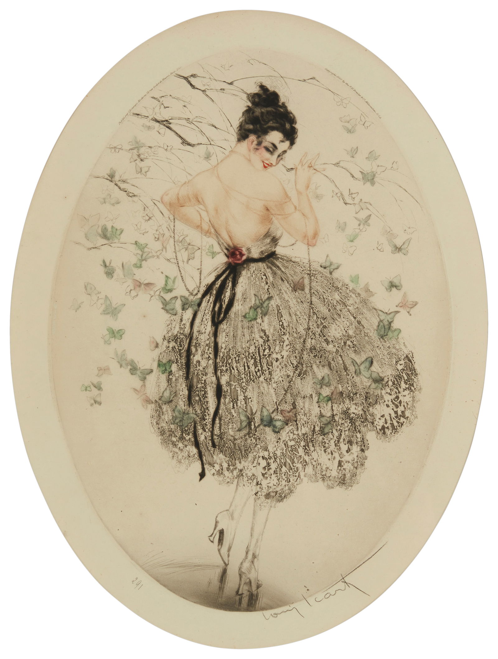 Louis Icart (1888-1950), "String of Beads," 1920 (1 of 8)