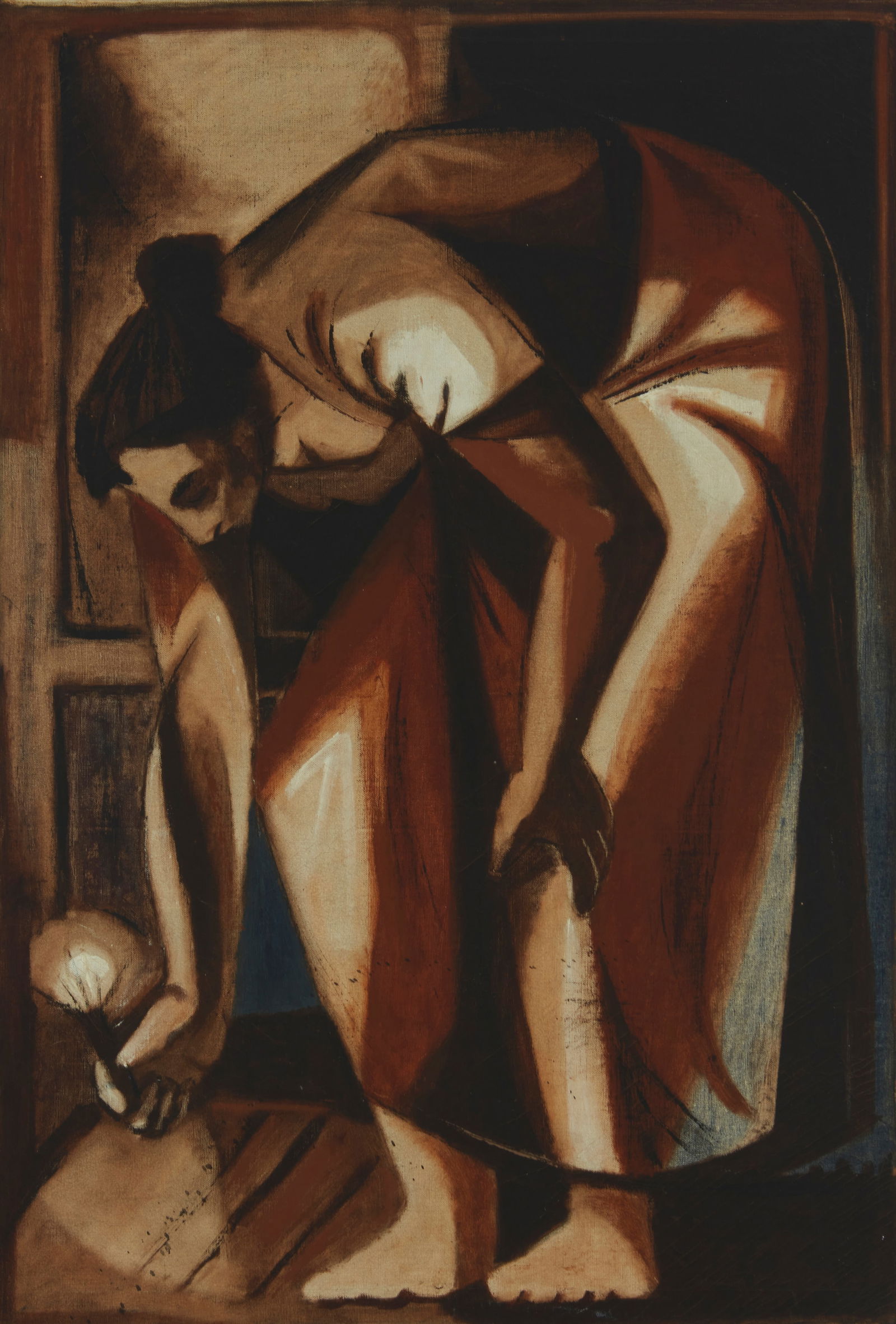 Attributed to Anibal Gil (b. 1932), "Woman searching for the Lost Drachma," 1956 (1 of 4)