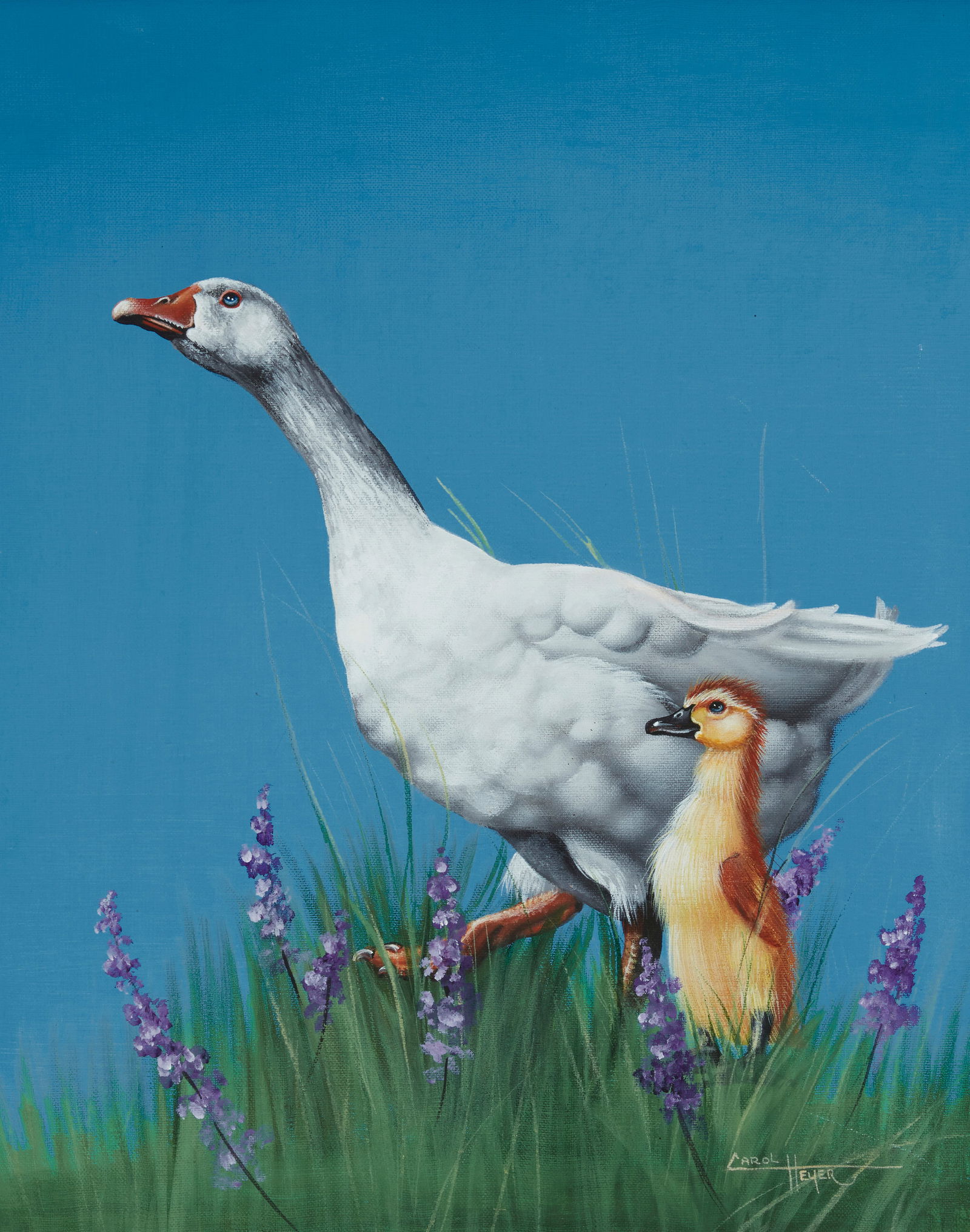 Carol Heyer (b. 1950), Goose and gosling (1 of 5)