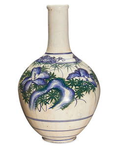 A Korean blue and white porcelain vase