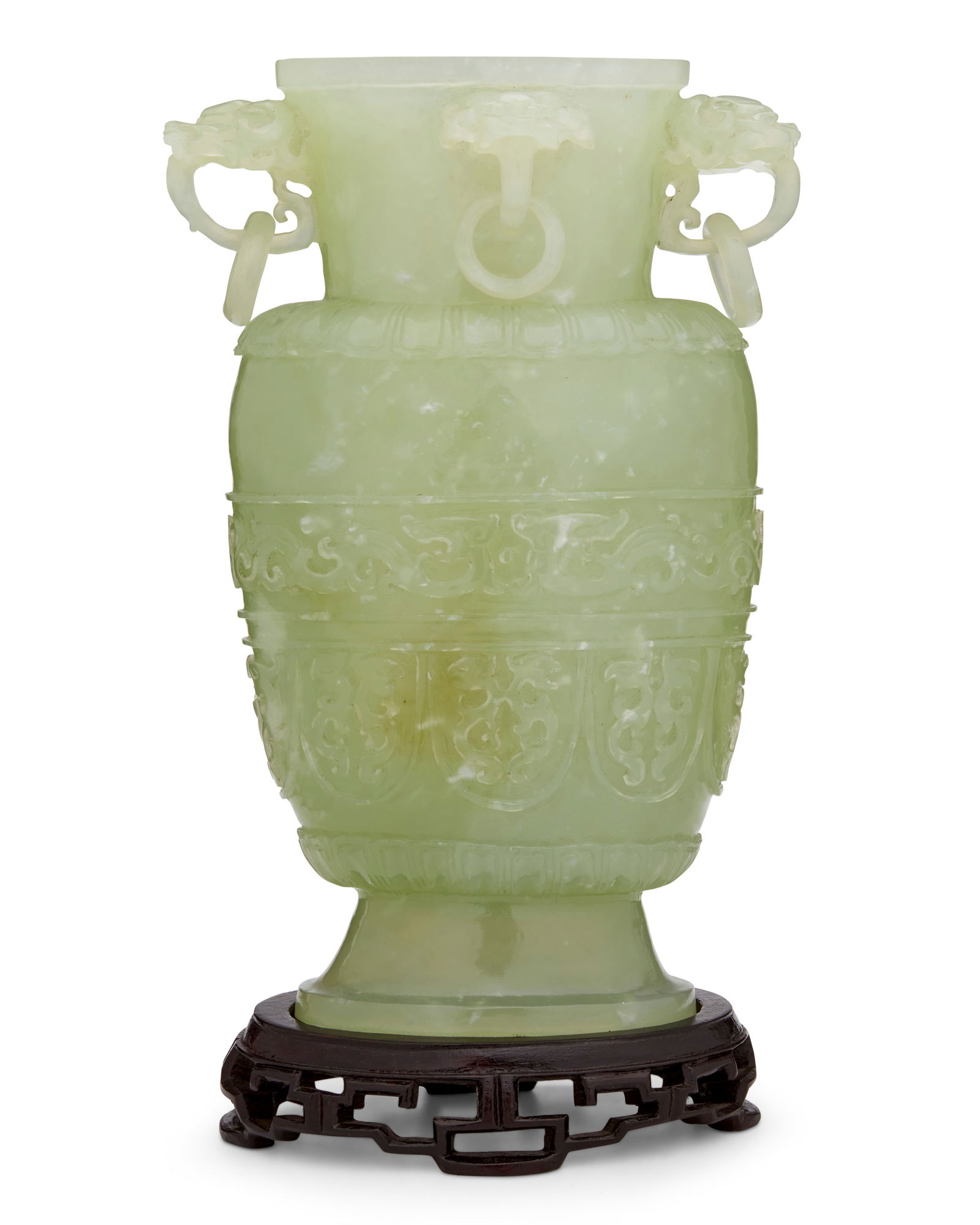 A Chinese carved hardstone vase (1 of 3)