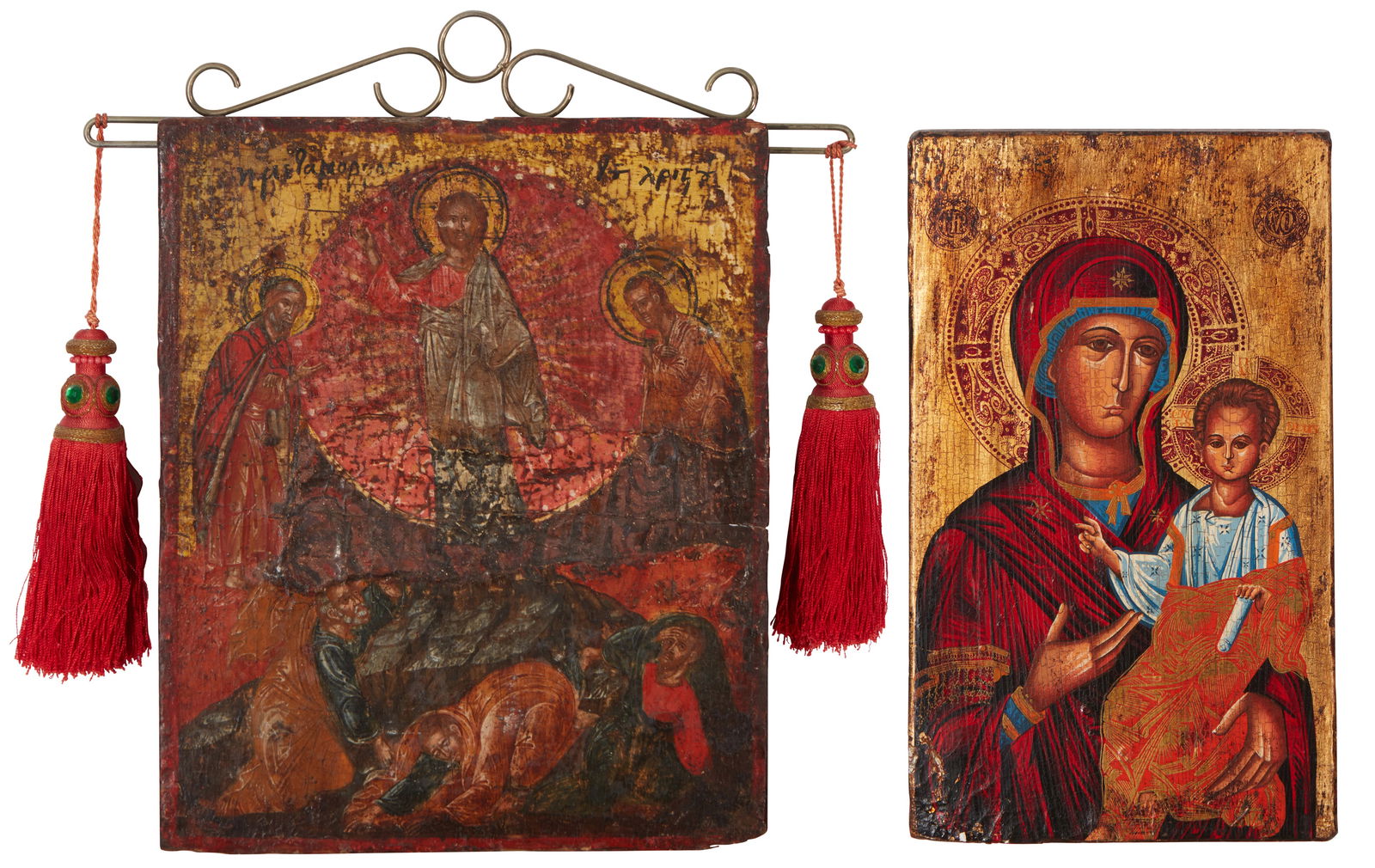Two painted Russian Icons (1 of 7)