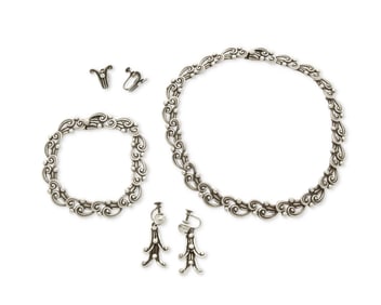 A Group of Margot de Taxco Mexican Silver Jewelry