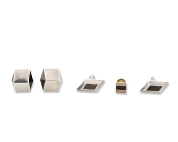 A Group of Antonio Pineda Silver and Hardstone Jewelry