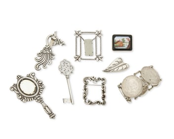 A Group of Los Castillo Mexican Silver Jewelry