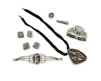 A Group of Mexican Sterling Silver Jewelry