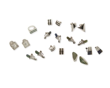 A Group of Mexican Silver Jewelry