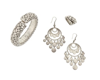 John Hardy: A Group of Sterling Silver Jewelry