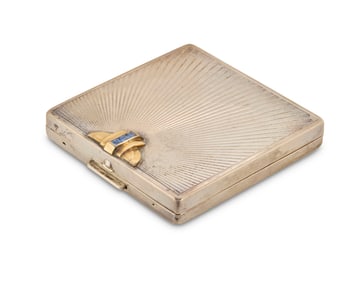 Tiffany & Co.: A Sterling Silver and Sapphire Compact