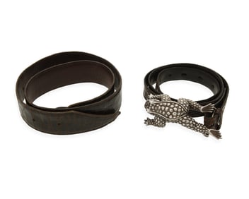 Barry Kieselstein-Cord: A Sterling Silver Frog Belt Buckle