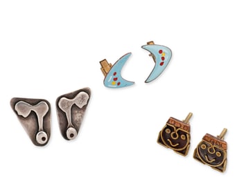A Group of Modernist-style Cuff Links