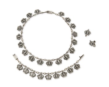 A Set of Sterling Silver Jewelry