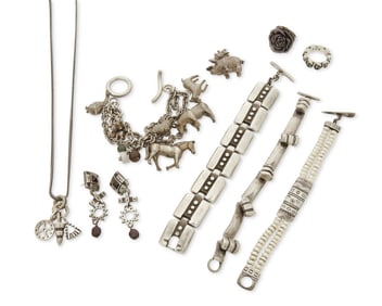 A Group of Silver Jewelry