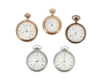 Group of American Waltham Pocket Watches
