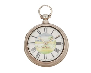 A Sterling Silver Hunter Pocket Watch
