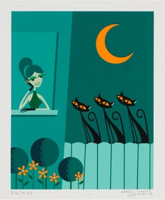 Josh Agle (aka SHAG) (b. 1962), "C is for Cat," circa 2010