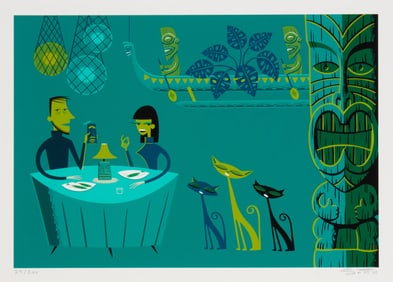 Josh Agle (aka SHAG) (b. 1962), "Cat Serenade"