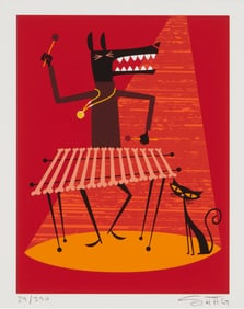 Josh Agle (aka SHAG) (b. 1962), "W is for Wolf," circa 2012