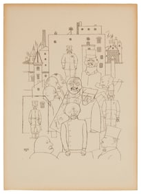 George Grosz (1893-1959), "He Made Fun of Hindenburg," Plate 11 from "Deutsche Graphiker der