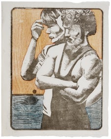R. Bradley (20th century), "Collegiate Wrestlers (2)," 1973