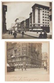 Two Brown Brothers Photographs, "5th Ave., N.Y., West Side North from 33rd Street," 1908, Gelatin