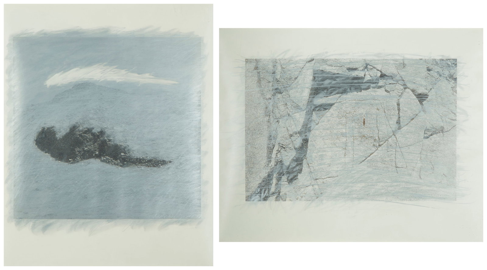 Rick Dingus (b. 1951), Desert landscape and Rocks with a small knife, 1977-1979, 2 pieces, (1 of 10)