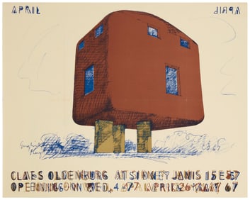 After Claes Oldenburg (1929-2022), An exhibition poster for "Claes Oldenburg at Sidney Janis," 1967