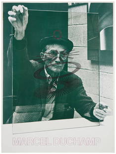 After Richard Hamilton (1922-2011), "Oculist Witnesses," poster detail of Hamilton's replica of: After Richard Hamilton(1922-2011)"Oculist Witnesses," poster detail of Hamilton's replica of Marcel Duchamp's "The bride stripped bare by her bachelors," 1968Screenprint and emboss