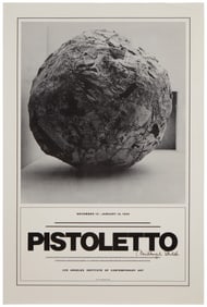 After Michelangelo Pistoletto (b. 1933), An exhibition poster for "Pistoletto: Los Angeles Institute