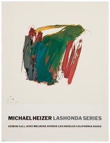 After Michael Heizer (b. 1944), An exhibition poster for "Michael Heizer: Lashonda Series," 1975